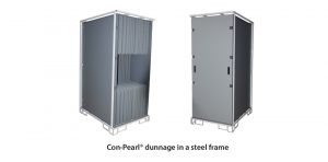Dunnage in a steel frame made of Con-Pearl - plastic